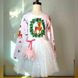 Custom Retro Deer Christmas Dress